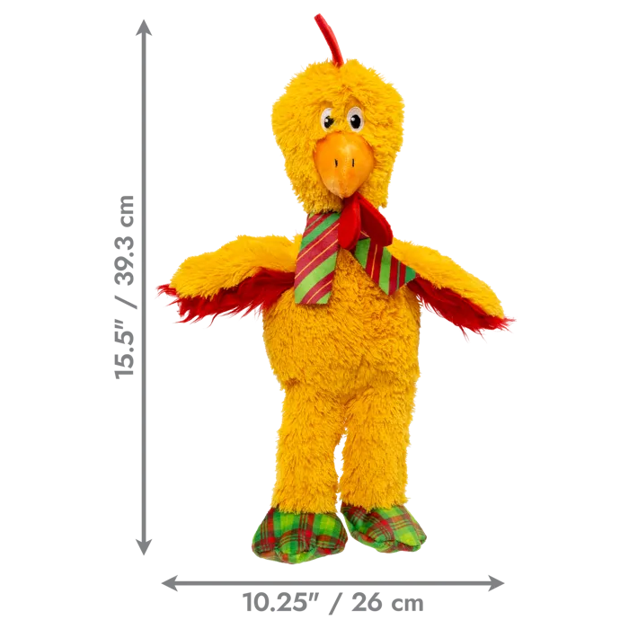 KONG Holiday Knots Chicken medium large dimensions