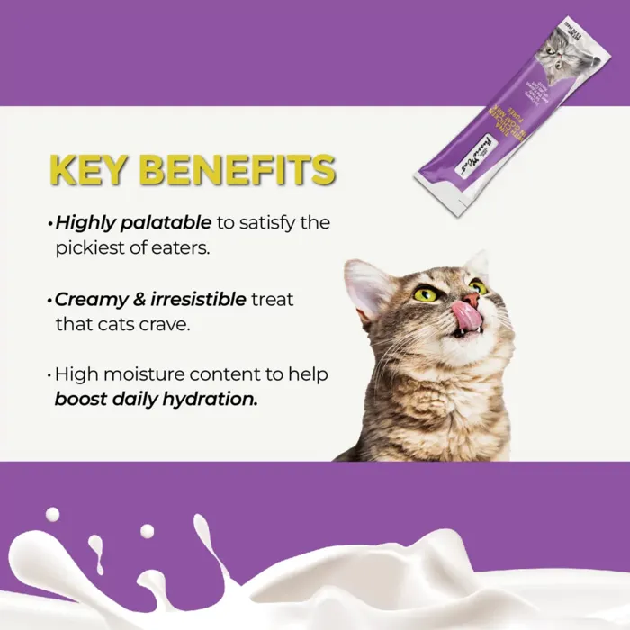 Fussie Cat Tuna Chicken Goat Milk Purée benefits and cat