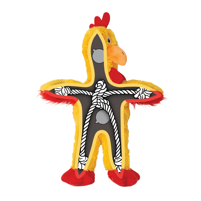 KONG Holiday Knots Chicken internal rope skeleton