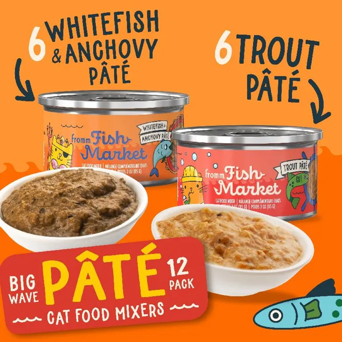 Fromm Cat Fish Market Big Wave Pate Mixers Variety