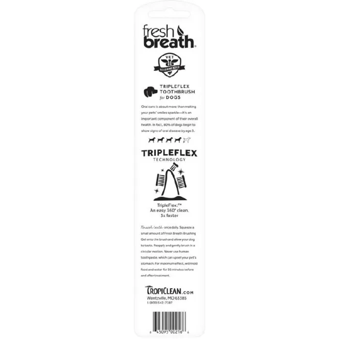 Tropiclean Fresh Breath Triple Flex Toothbrush Lg