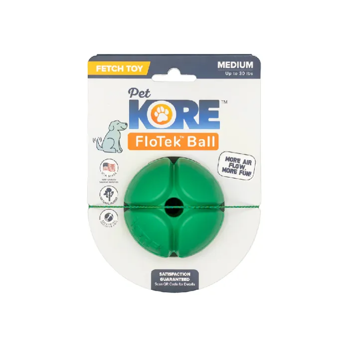 Petkore Flotek Ball For Dogs, Green, Medium